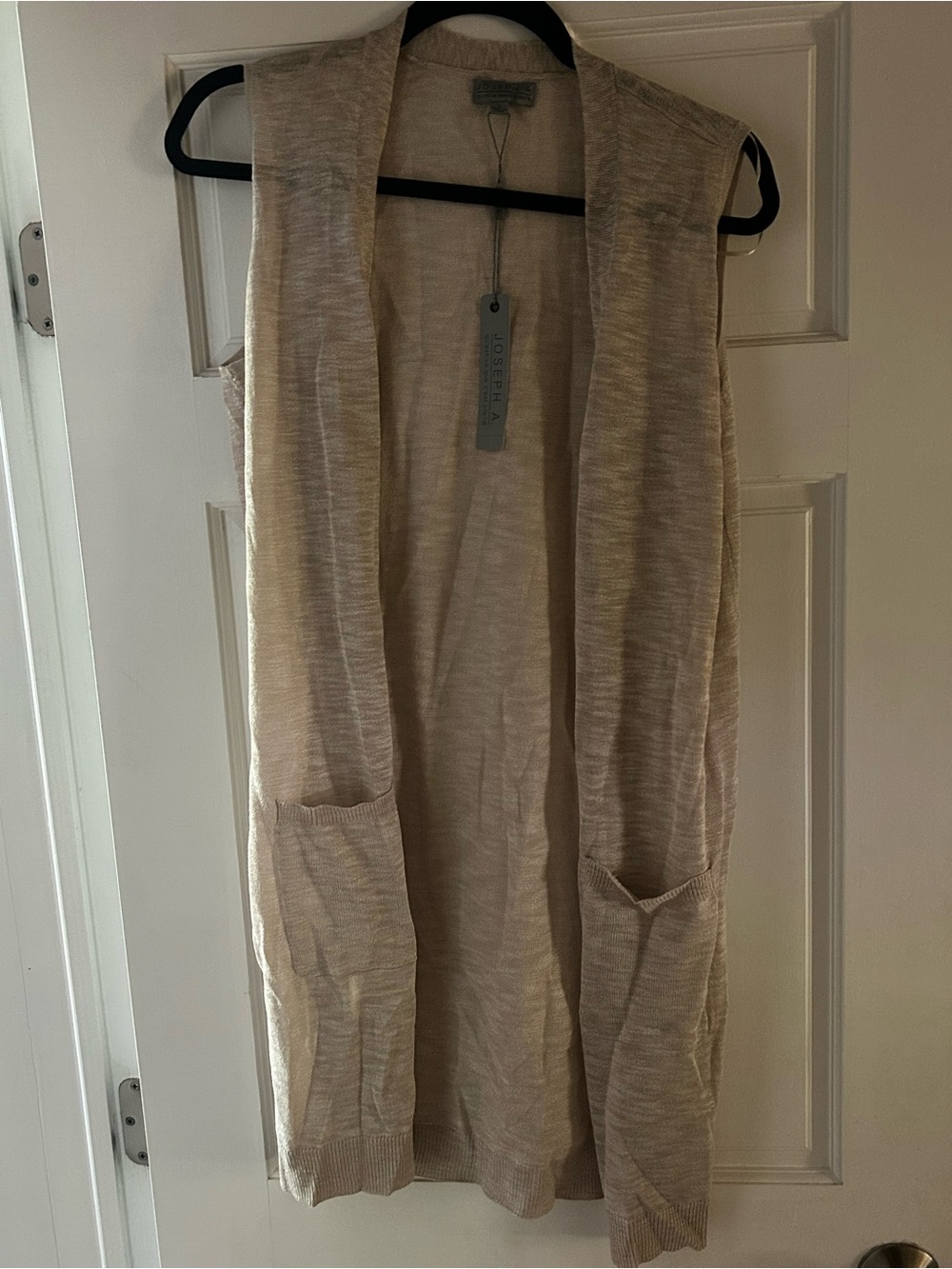Joseph A Sand Open-Front Sleeveless Knit Vest